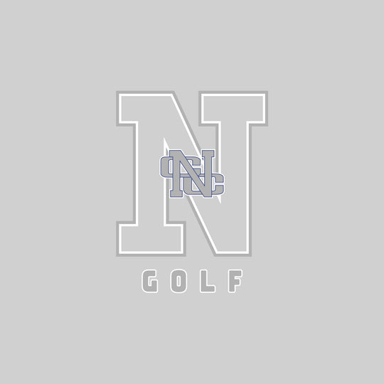 Nouvel Panthers - Golf - Outlined Letters Over Golf with Mascot