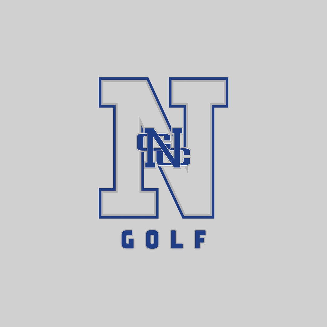 Nouvel Panthers - Golf - Outlined Letters Over Golf with Mascot
