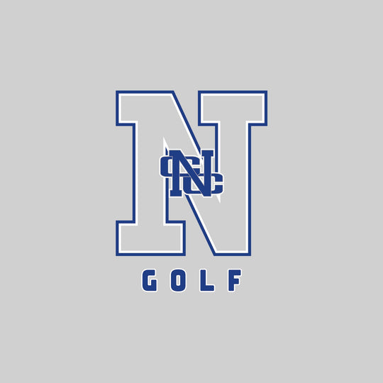 Nouvel Panthers - Golf - Outlined Letters Over Golf with Mascot