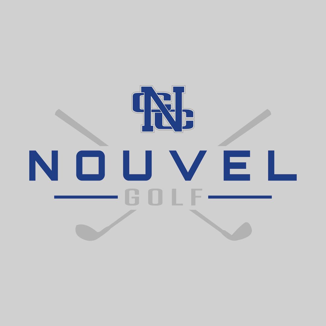 Nouvel Panthers - Golf - School Name with Crossed Clubs