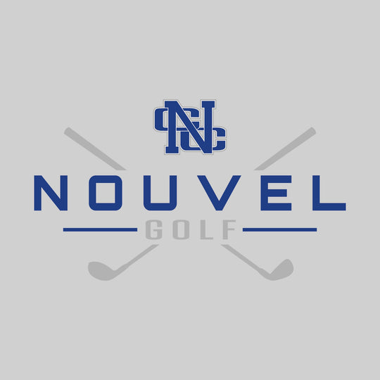 Nouvel Panthers - Golf - School Name with Crossed Clubs