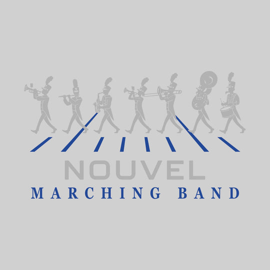 Nouvel Panthers - Marching Band - Marching Band Silhouettes with Yard Lines