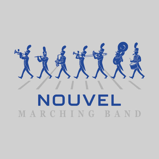 Nouvel Panthers - Marching Band - Marching Band Silhouettes with Yard Lines