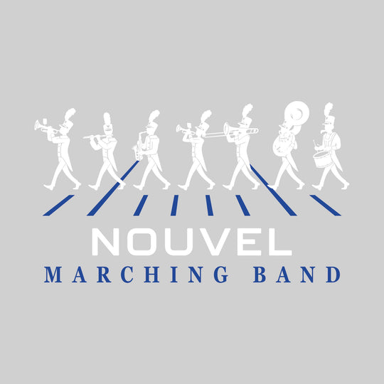 Nouvel Panthers - Marching Band - Marching Band Silhouettes with Yard Lines