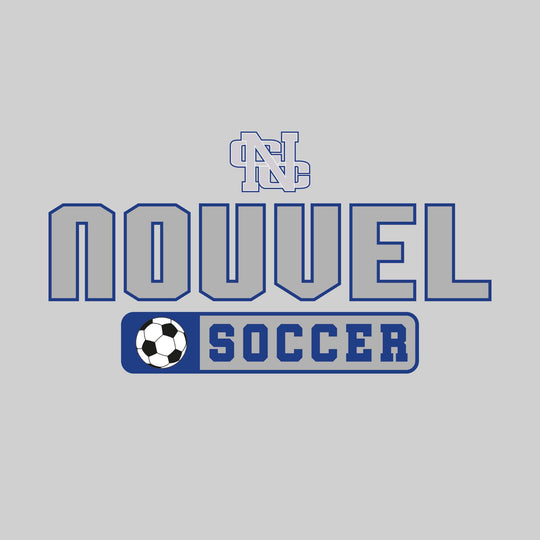 Nouvel Panthers - Soccer - Mascot with School Name Over Soccer