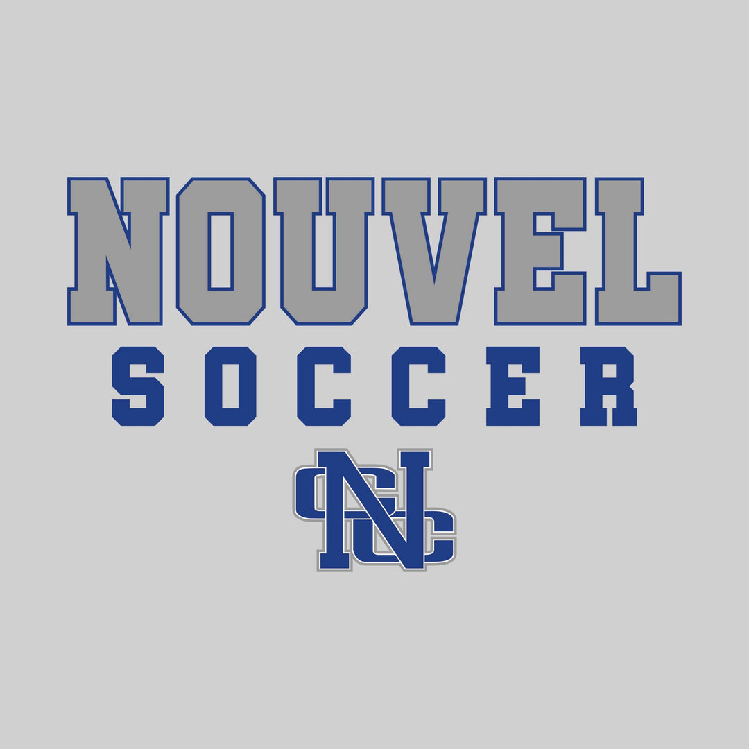 Nouvel Panthers - Soccer - Outlined School Name with Soccer &amp; Mascot