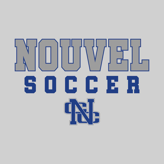 Nouvel Panthers - Soccer - Outlined School Name with Soccer &amp; Mascot