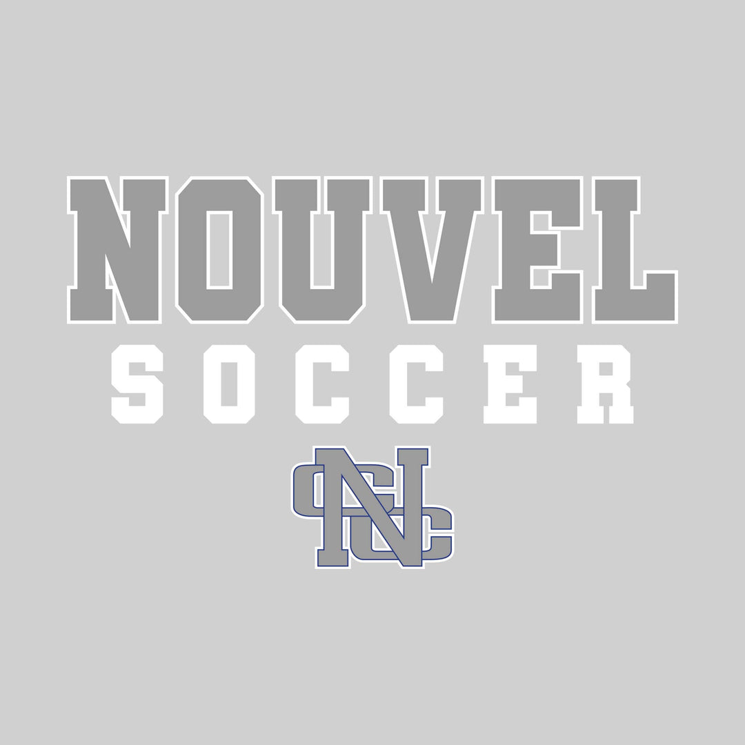 Nouvel Panthers - Soccer - Outlined School Name with Soccer &amp; Mascot