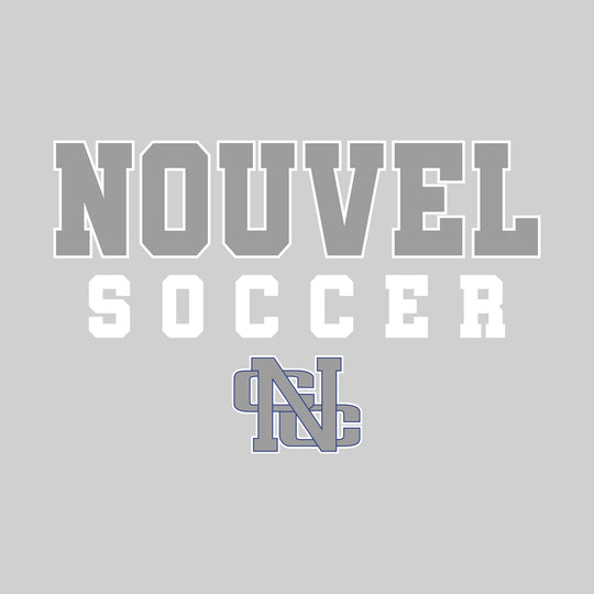 Nouvel Panthers - Soccer - Outlined School Name with Soccer &amp; Mascot