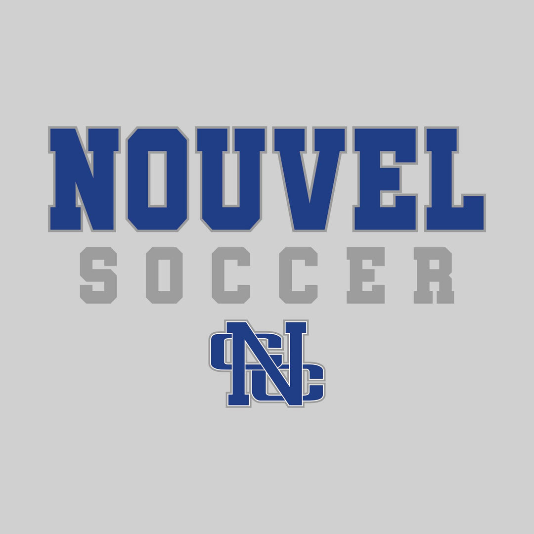 Nouvel Panthers - Soccer - Outlined School Name with Soccer &amp; Mascot