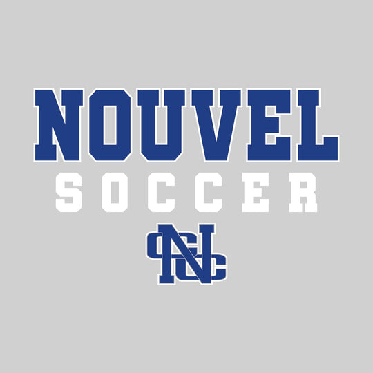 Nouvel Panthers - Soccer - Outlined School Name with Soccer &amp; Mascot