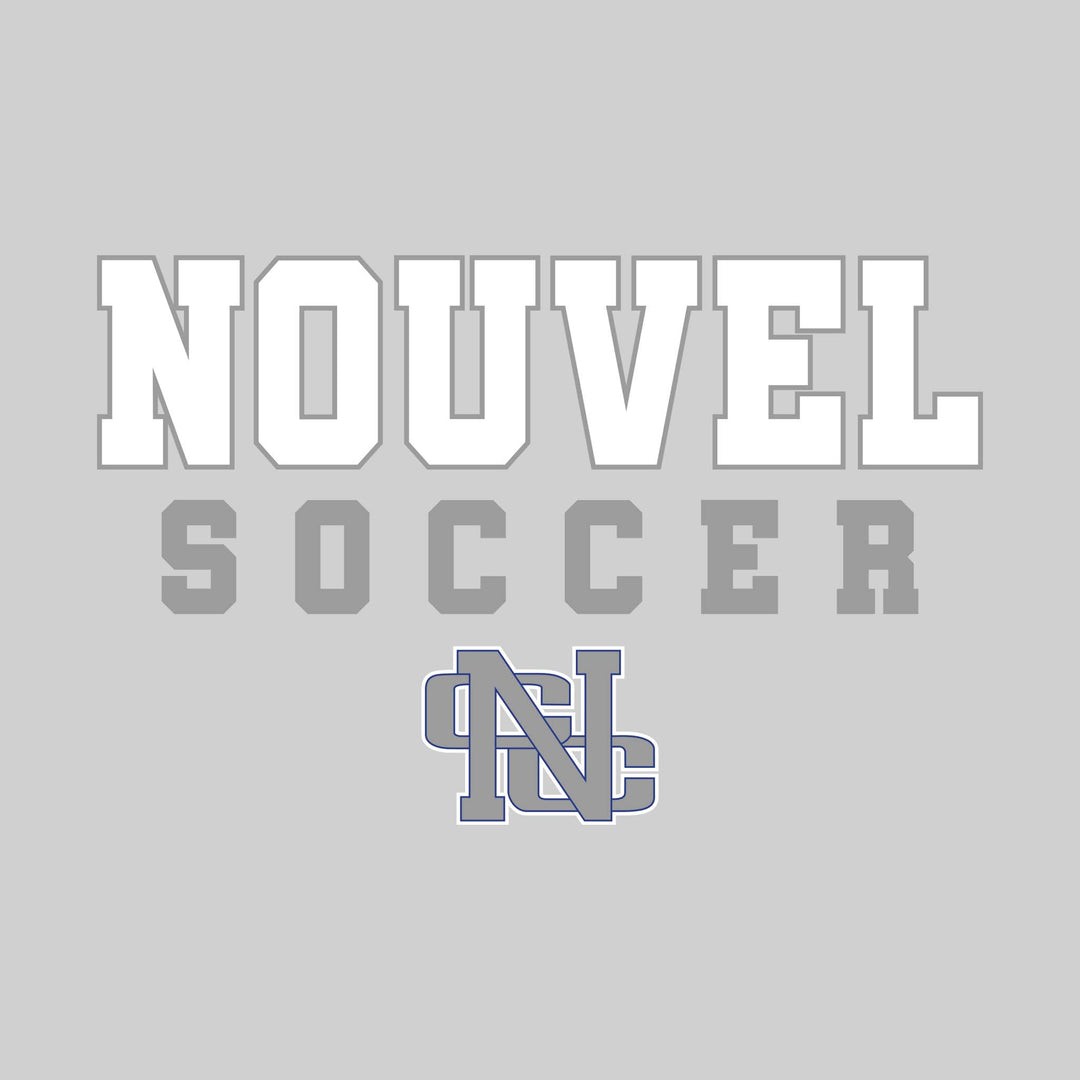 Nouvel Panthers - Soccer - Outlined School Name with Soccer &amp; Mascot