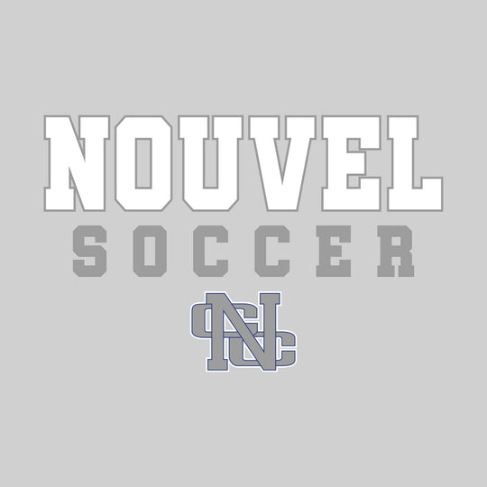 Nouvel Panthers - Soccer - Outlined School Name with Soccer &amp; Mascot