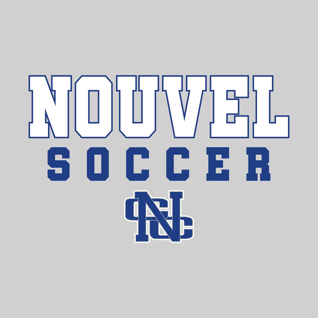Nouvel Panthers - Soccer - Outlined School Name with Soccer &amp; Mascot