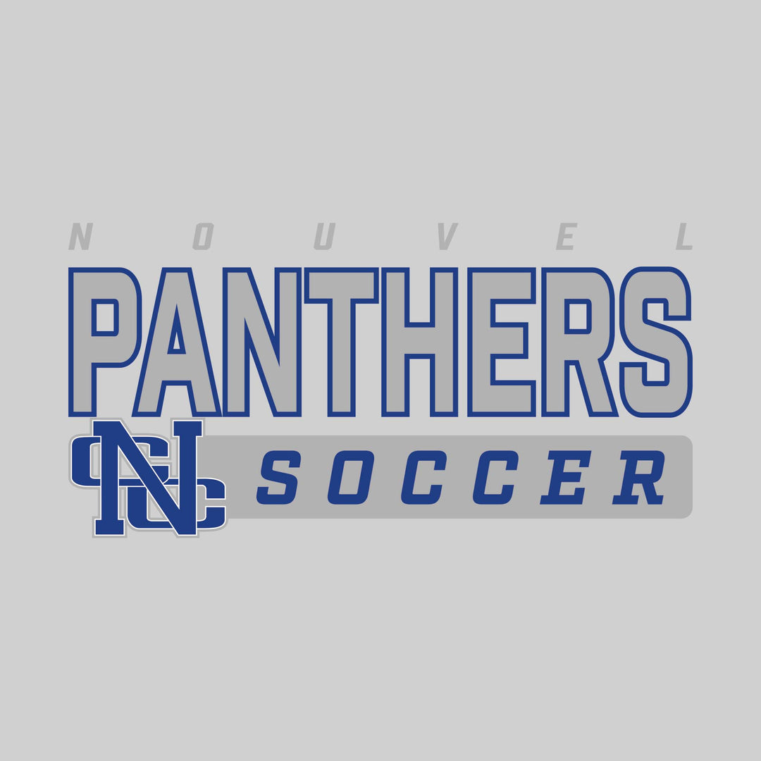 Nouvel Panthers - Soccer - Outlined Mascot Name with Mascot &amp; Soccer