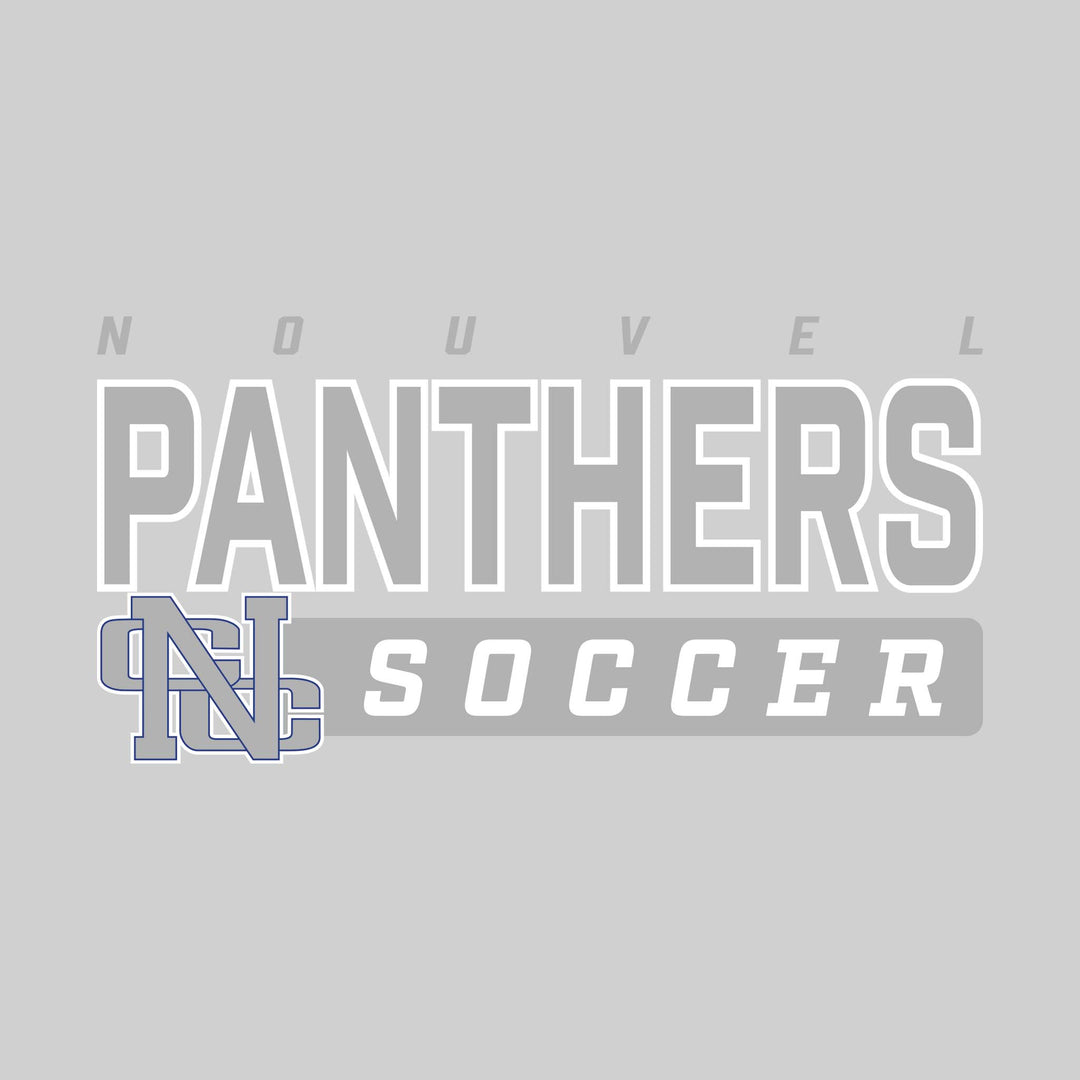 Nouvel Panthers - Soccer - Outlined Mascot Name with Mascot &amp; Soccer