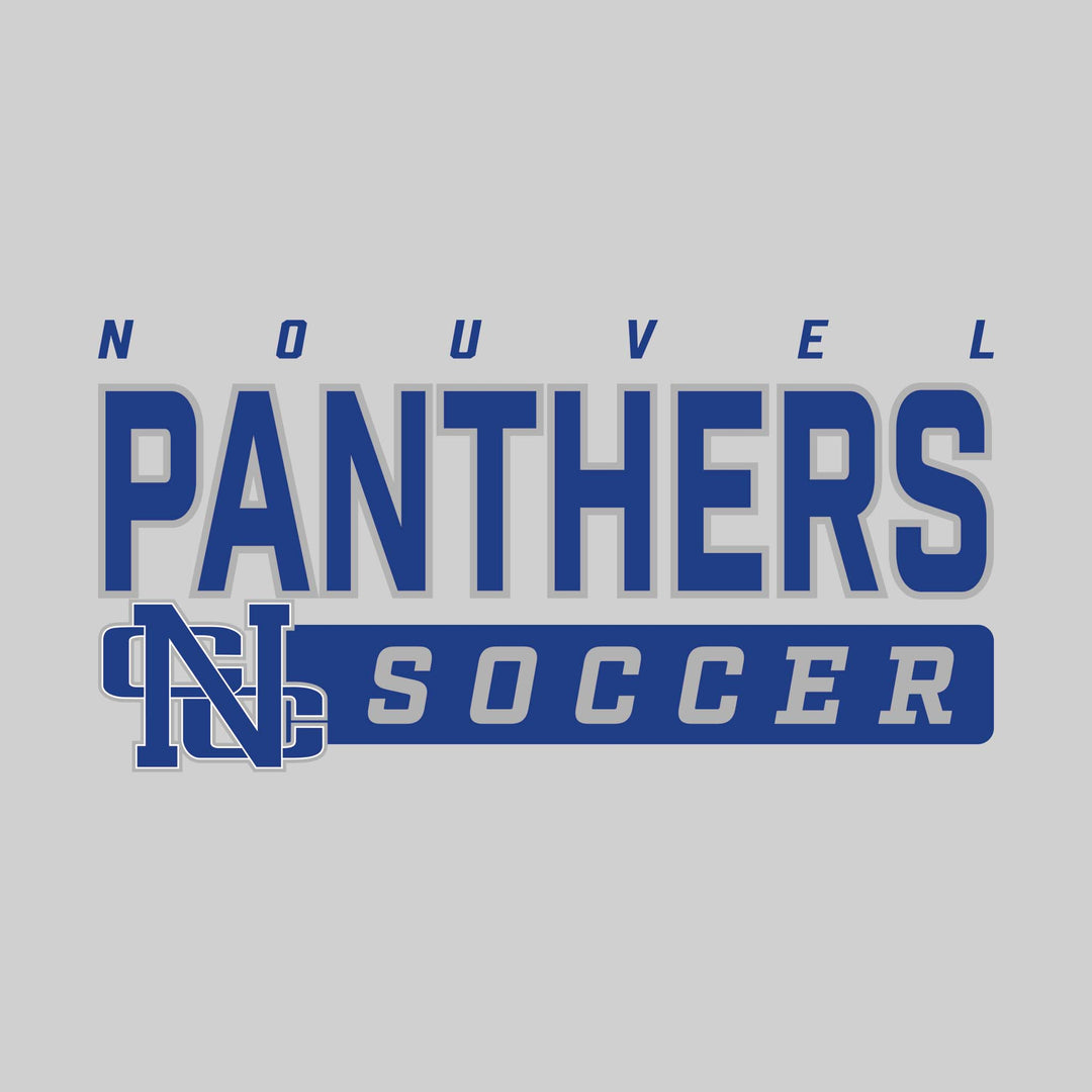 Nouvel Panthers - Soccer - Outlined Mascot Name with Mascot &amp; Soccer
