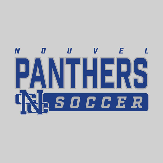 Nouvel Panthers - Soccer - Outlined Mascot Name with Mascot &amp; Soccer