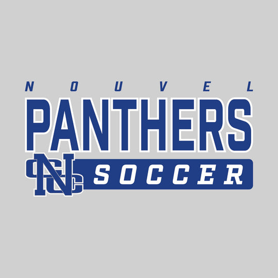 Nouvel Panthers - Soccer - Outlined Mascot Name with Mascot &amp; Soccer