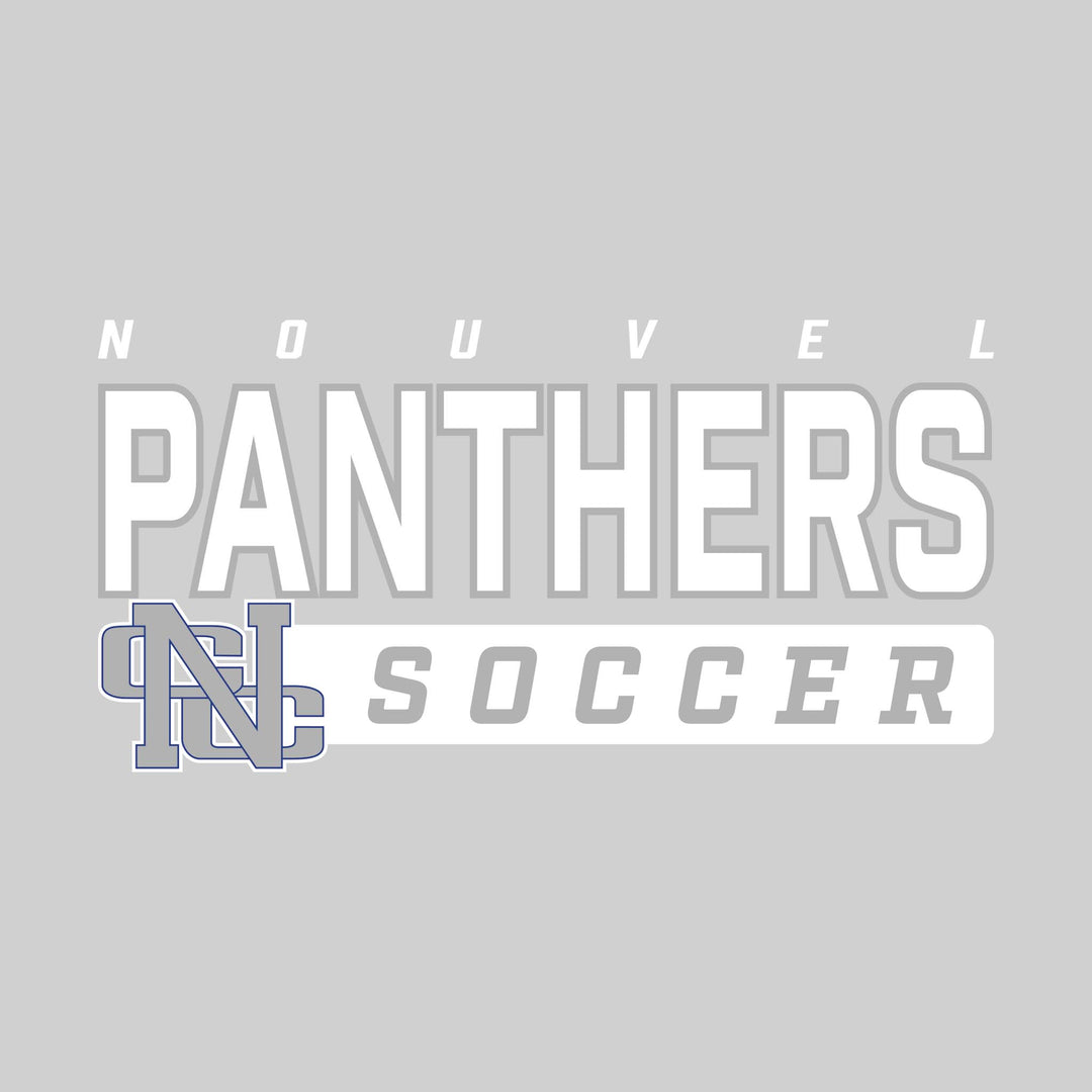 Nouvel Panthers - Soccer - Outlined Mascot Name with Mascot &amp; Soccer