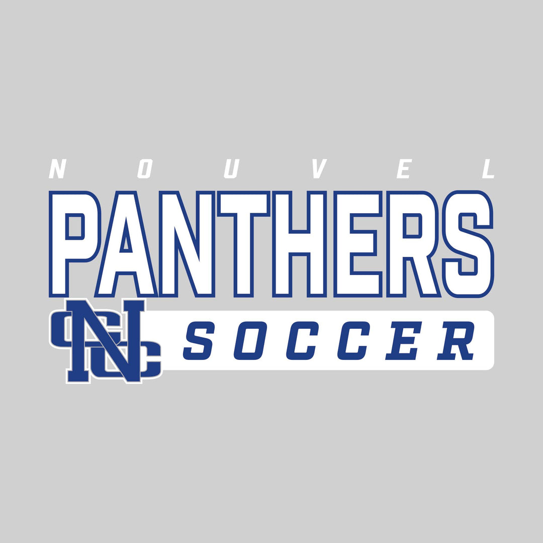 Nouvel Panthers - Soccer - Outlined Mascot Name with Mascot &amp; Soccer