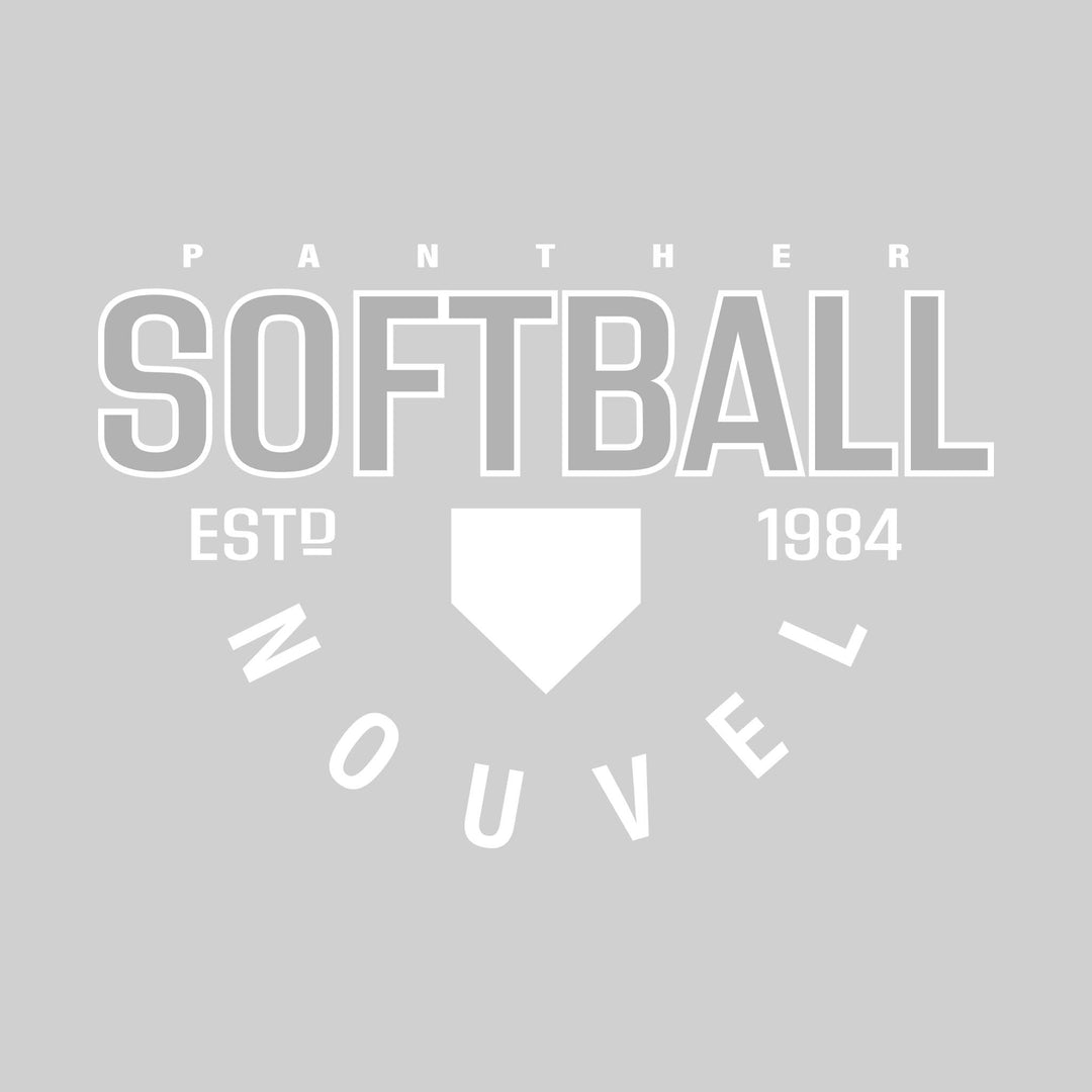 Nouvel Panthers - Softball - Softball with Established Year and Arched School Name