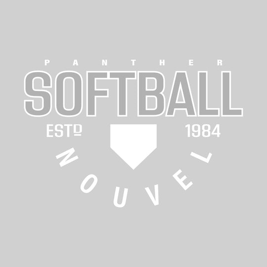 Nouvel Panthers - Softball - Softball with Established Year and Arched School Name