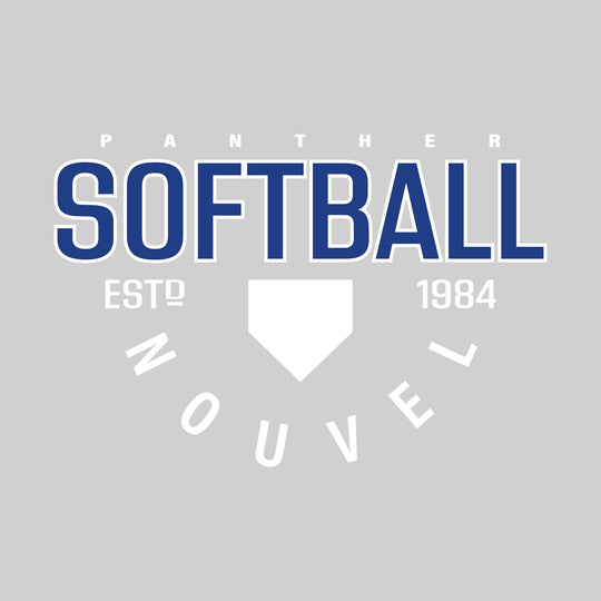 Nouvel Panthers - Softball - Softball with Established Year and Arched School Name