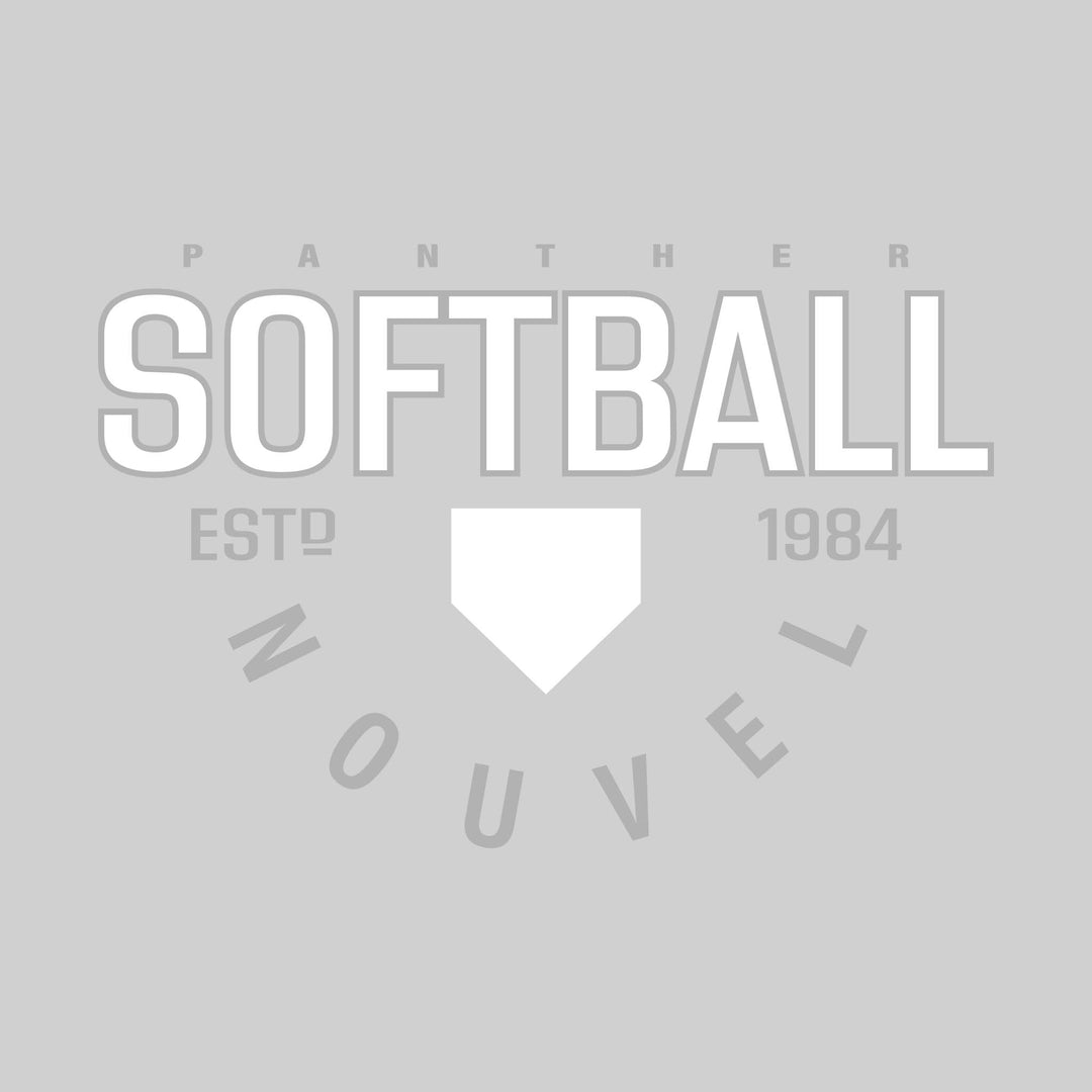 Nouvel Panthers - Softball - Softball with Established Year and Arched School Name