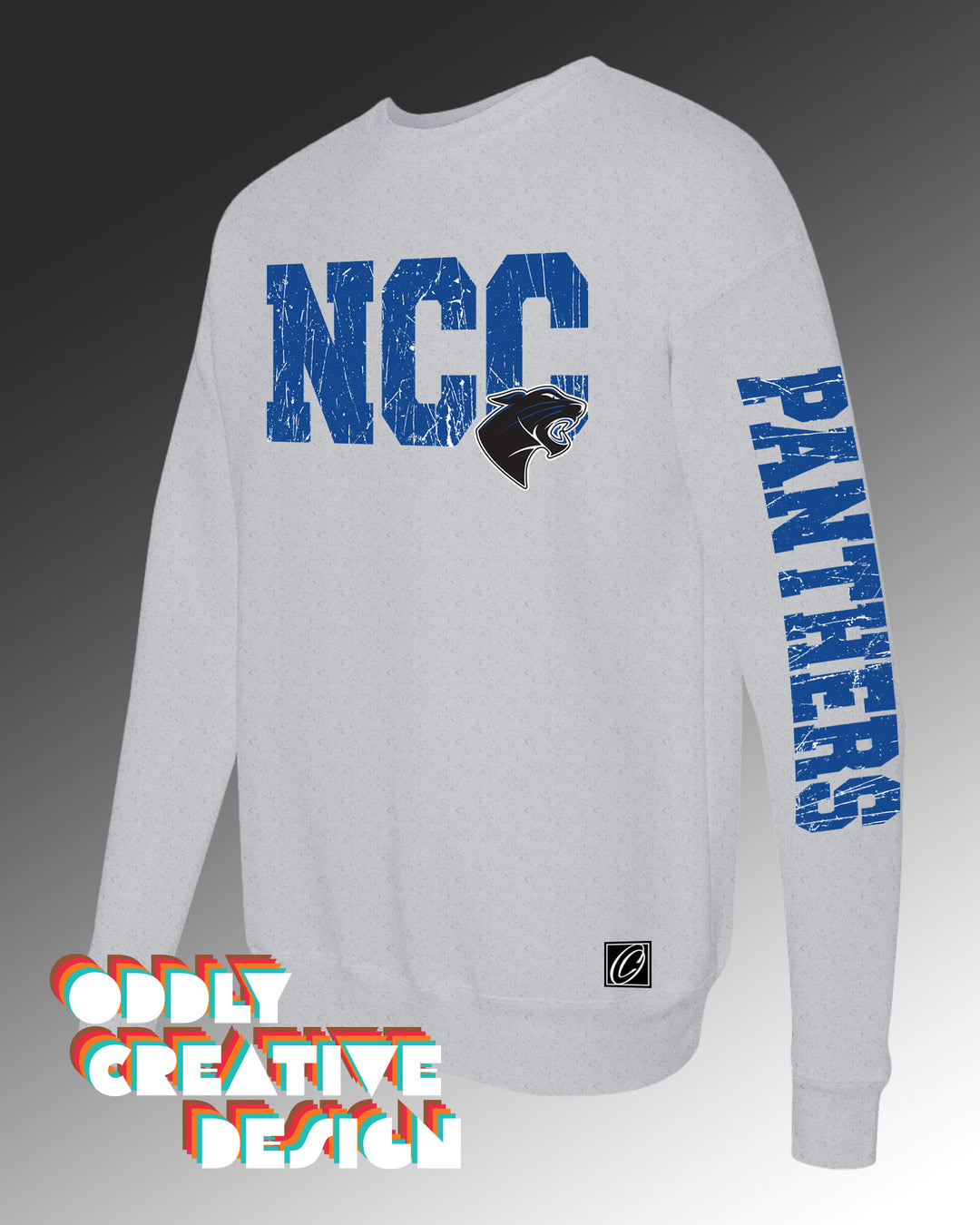 School Acronym with Mascot - Distressed - with Sleeve Print