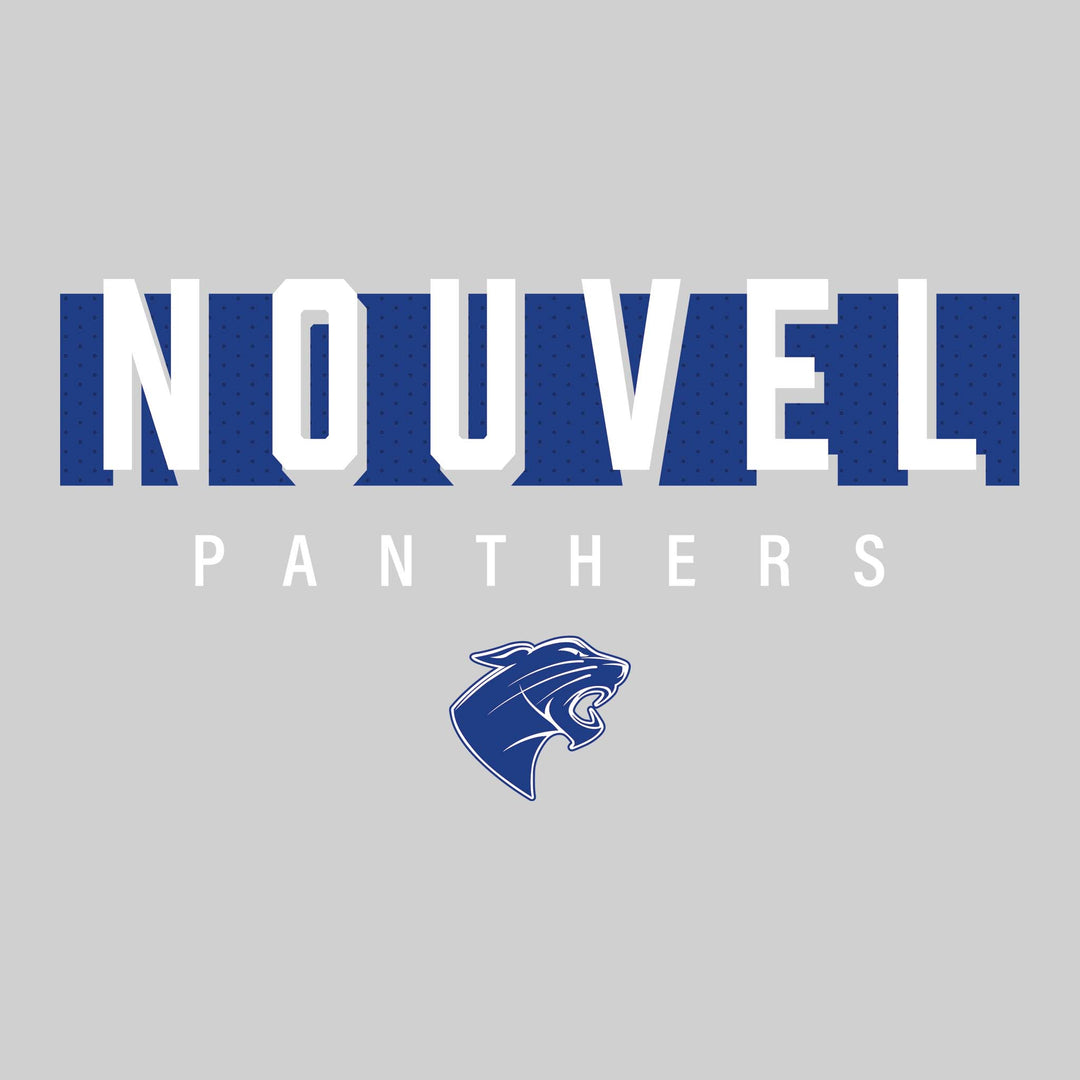 Nouvel Panthers - School Spirit Wear - Nouvel with Cutout Shadow and Mascot