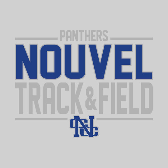 Nouvel Panthers - Track &amp; Field - Bracketed School Name with Lower Mascot