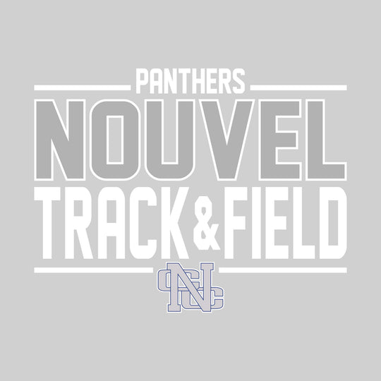 Nouvel Panthers - Track &amp; Field - Bracketed School Name with Lower Mascot