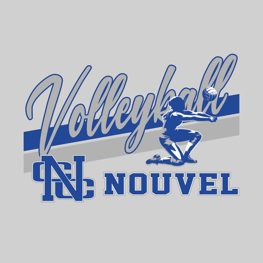 Nouvel Panthers - Volleyball - Angled Double Stripes with Player and Mascot