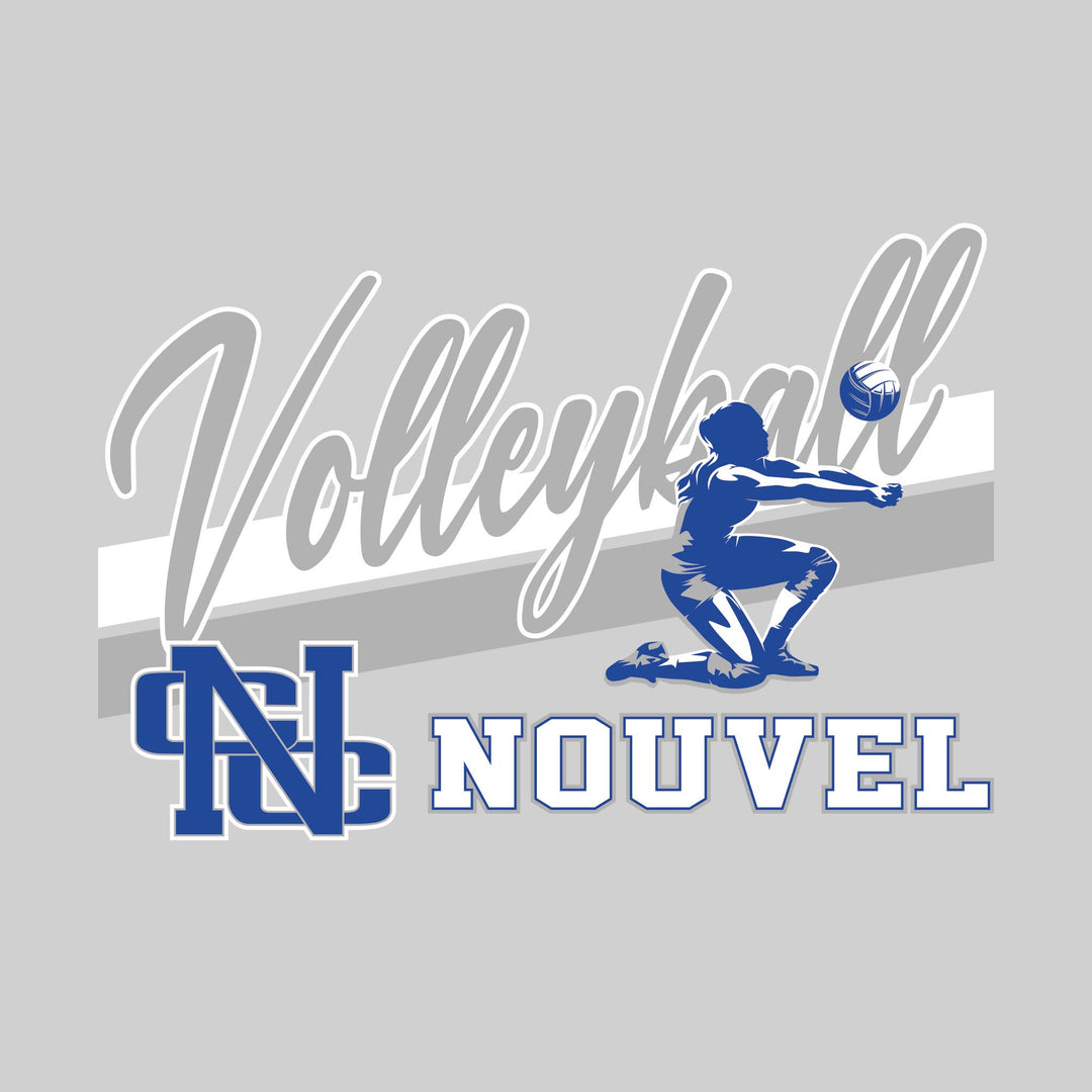 Nouvel Panthers - Volleyball - Angled Double Stripes with Player and Mascot