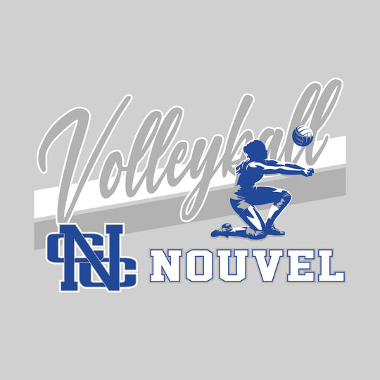 Nouvel Panthers - Volleyball - Angled Double Stripes with Player and Mascot