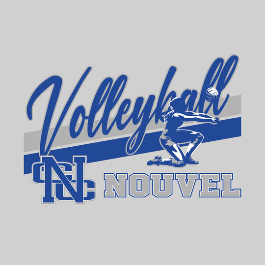 Nouvel Panthers - Volleyball - Angled Double Stripes with Player and Mascot