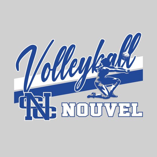 Nouvel Panthers - Volleyball - Angled Double Stripes with Player and Mascot