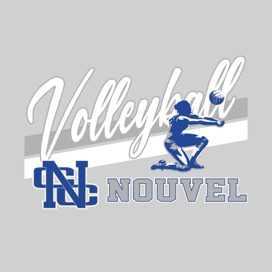 Nouvel Panthers - Volleyball - Angled Double Stripes with Player and Mascot