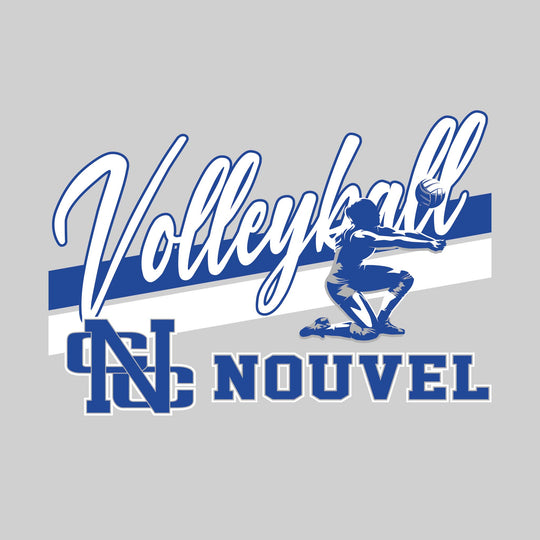 Nouvel Panthers - Volleyball - Angled Double Stripes with Player and Mascot
