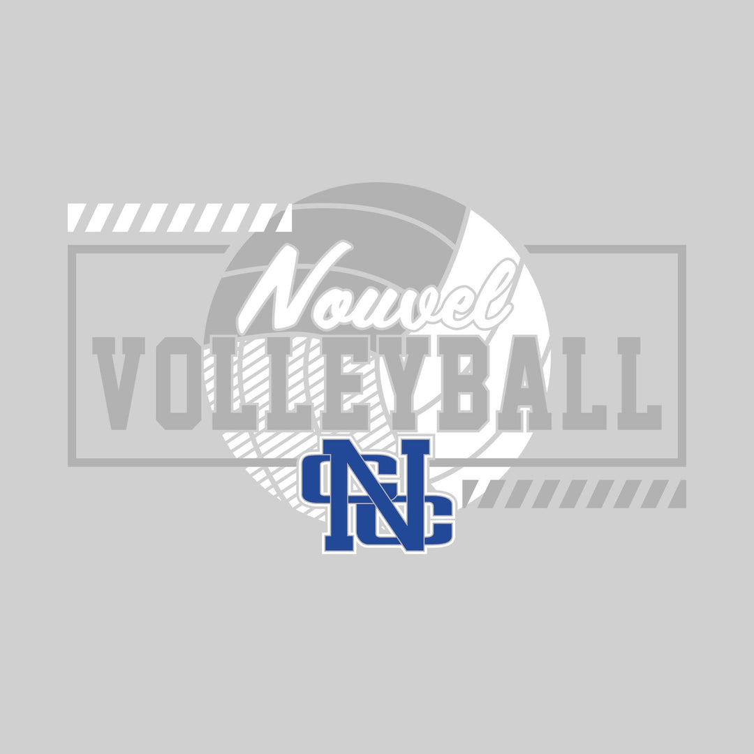 Nouvel Panthers - Volleyball - Framed School Name with Volleyball Shape &amp; Mascot