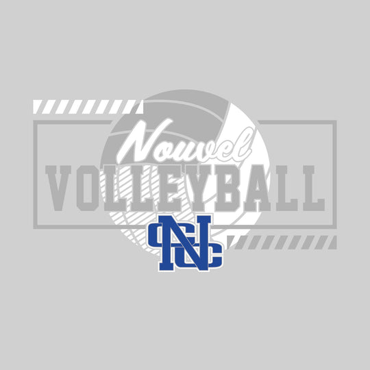 Nouvel Panthers - Volleyball - Framed School Name with Volleyball Shape &amp; Mascot