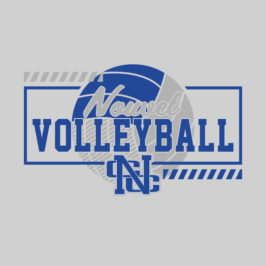 Nouvel Panthers - Volleyball - Framed School Name with Volleyball Shape &amp; Mascot