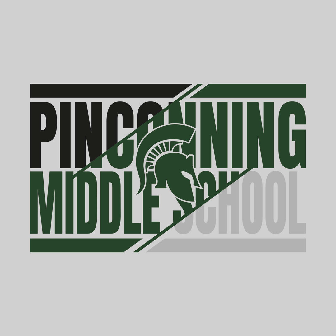 Pinconning Middle School - Spirit Wear - 3-Color Divided School Name