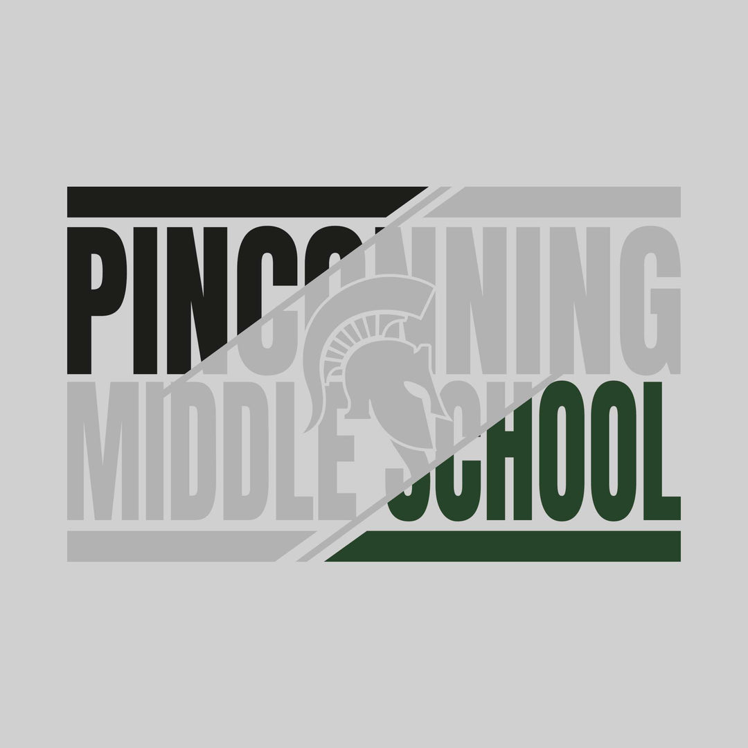 Pinconning Middle School - Spirit Wear - 3-Color Divided School Name