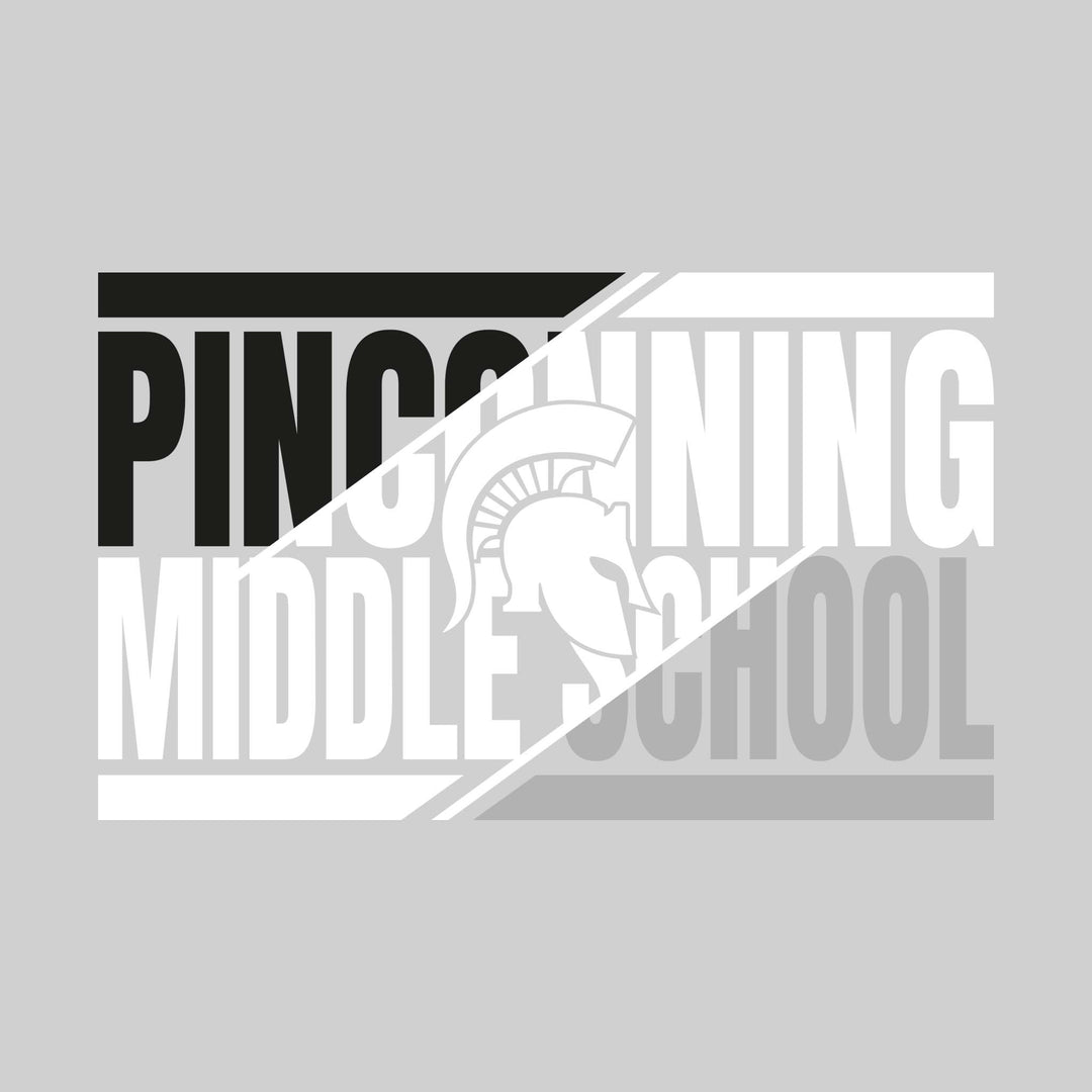 Pinconning Middle School - Spirit Wear - 3-Color Divided School Name