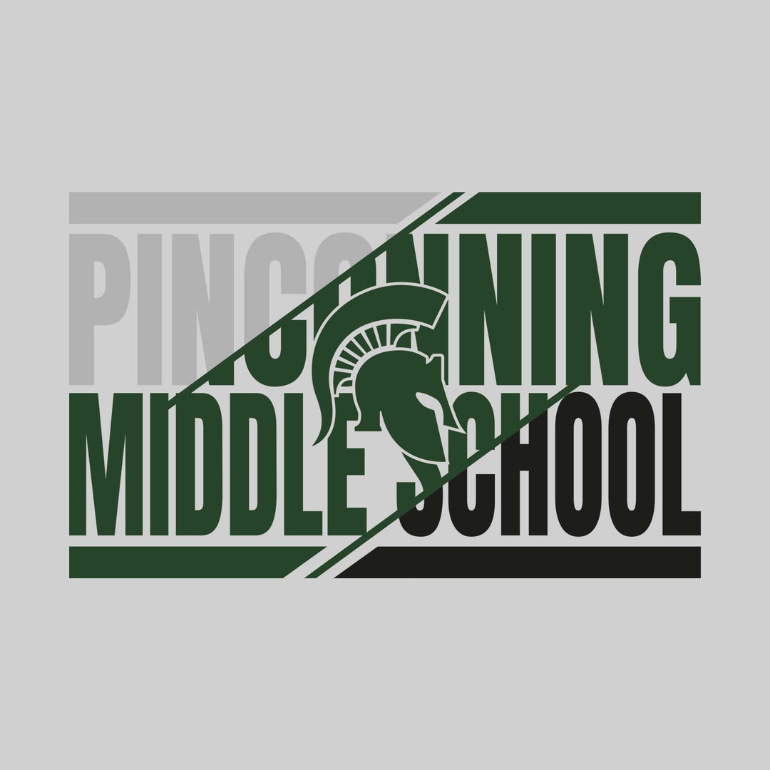 Pinconning Middle School - Spirit Wear - 3-Color Divided School Name