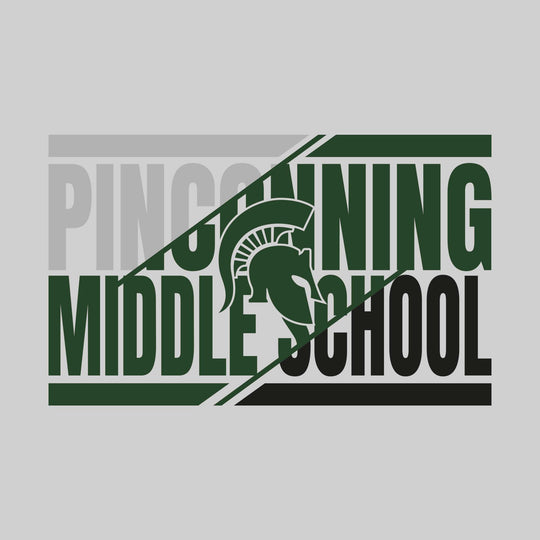 Pinconning Middle School - Spirit Wear - 3-Color Divided School Name