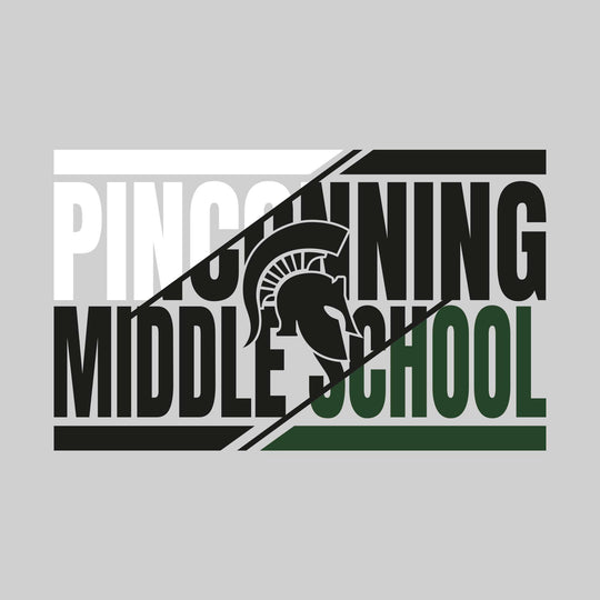 Pinconning Middle School - Spirit Wear - 3-Color Divided School Name