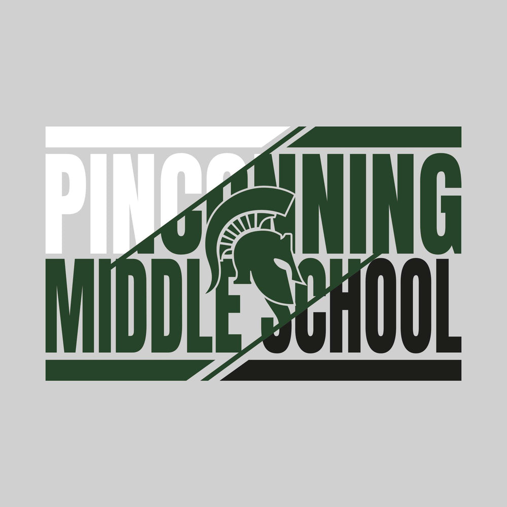 Pinconning Middle School - Spirit Wear - 3-Color Divided School Name